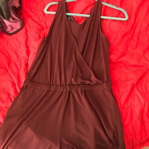 Burgundy romper